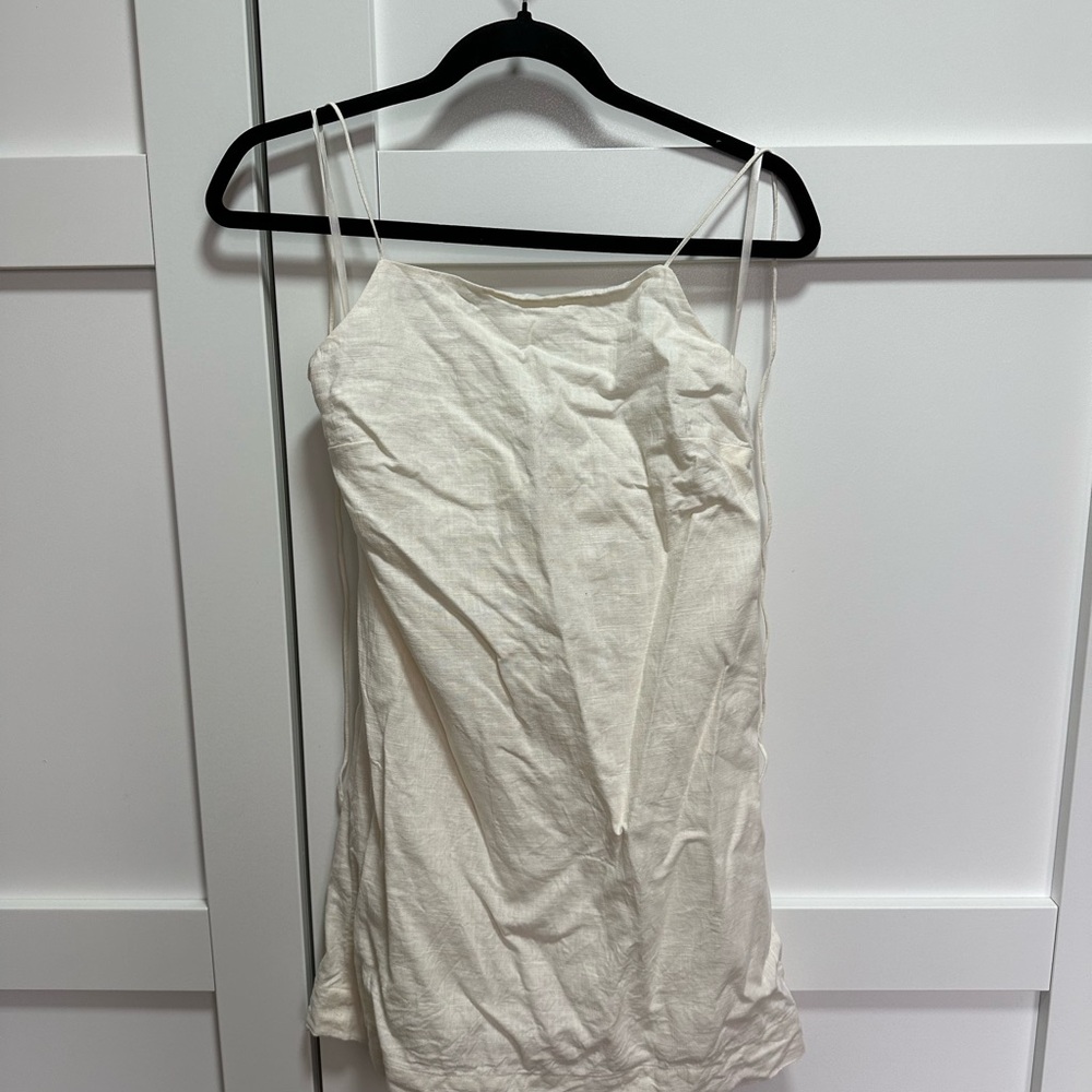 RW&CO. Square Neck Linen Blend Cami Dress